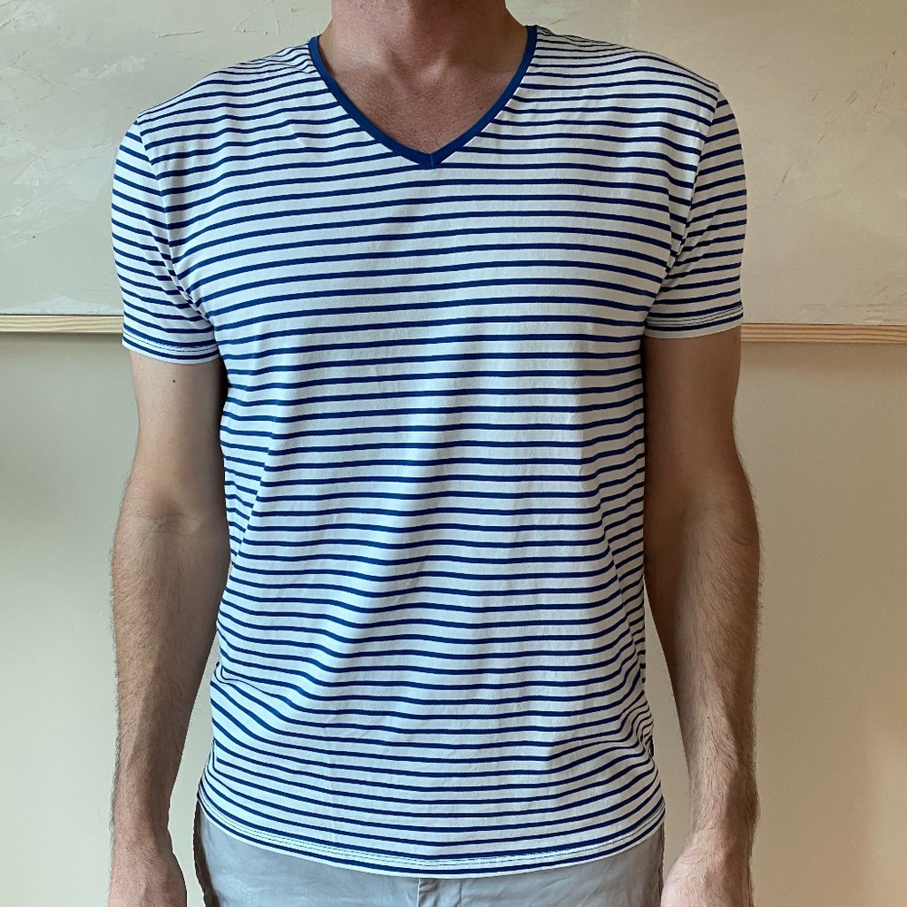 Scotch & Soda Short Sleeve T-shirt Large BlueWhite